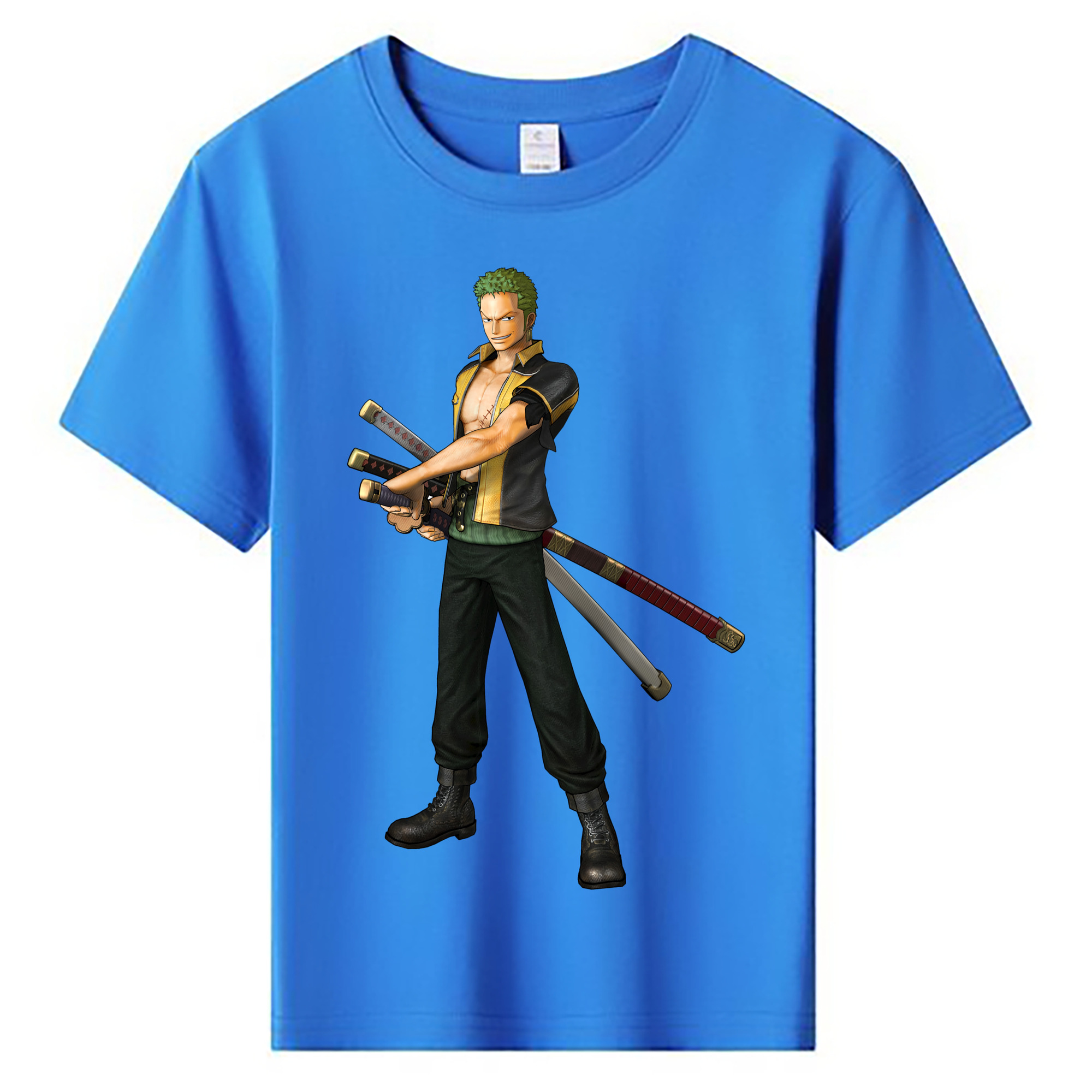 ワンピース ロロノア・ゾロ ONE PIECE Roronoa Zoro 綿100％キッズTシャツ（フロントプリント）